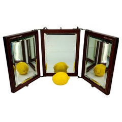 Tri-Fold Travel Vanity Or Dresser Mirror With Beveled Glass