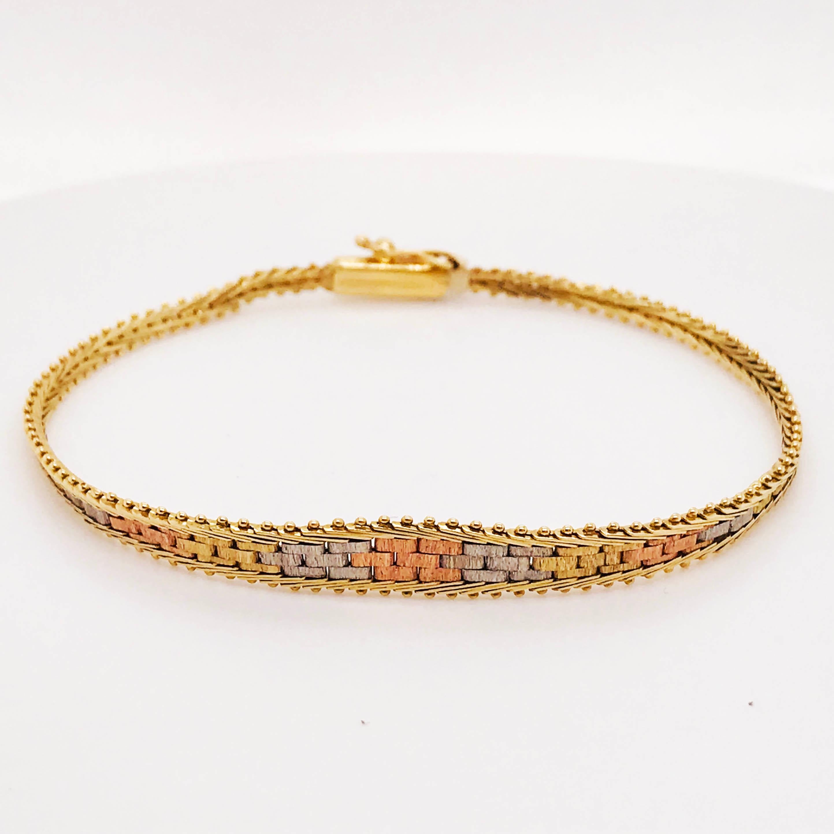 tricolor gold bracelet