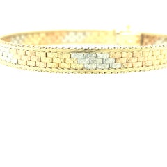 Tri-Gold Mesh Bracelet