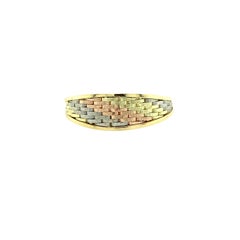 Tri-Gold Mesh Ring