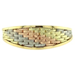 Tri-Gold Mesh Ring