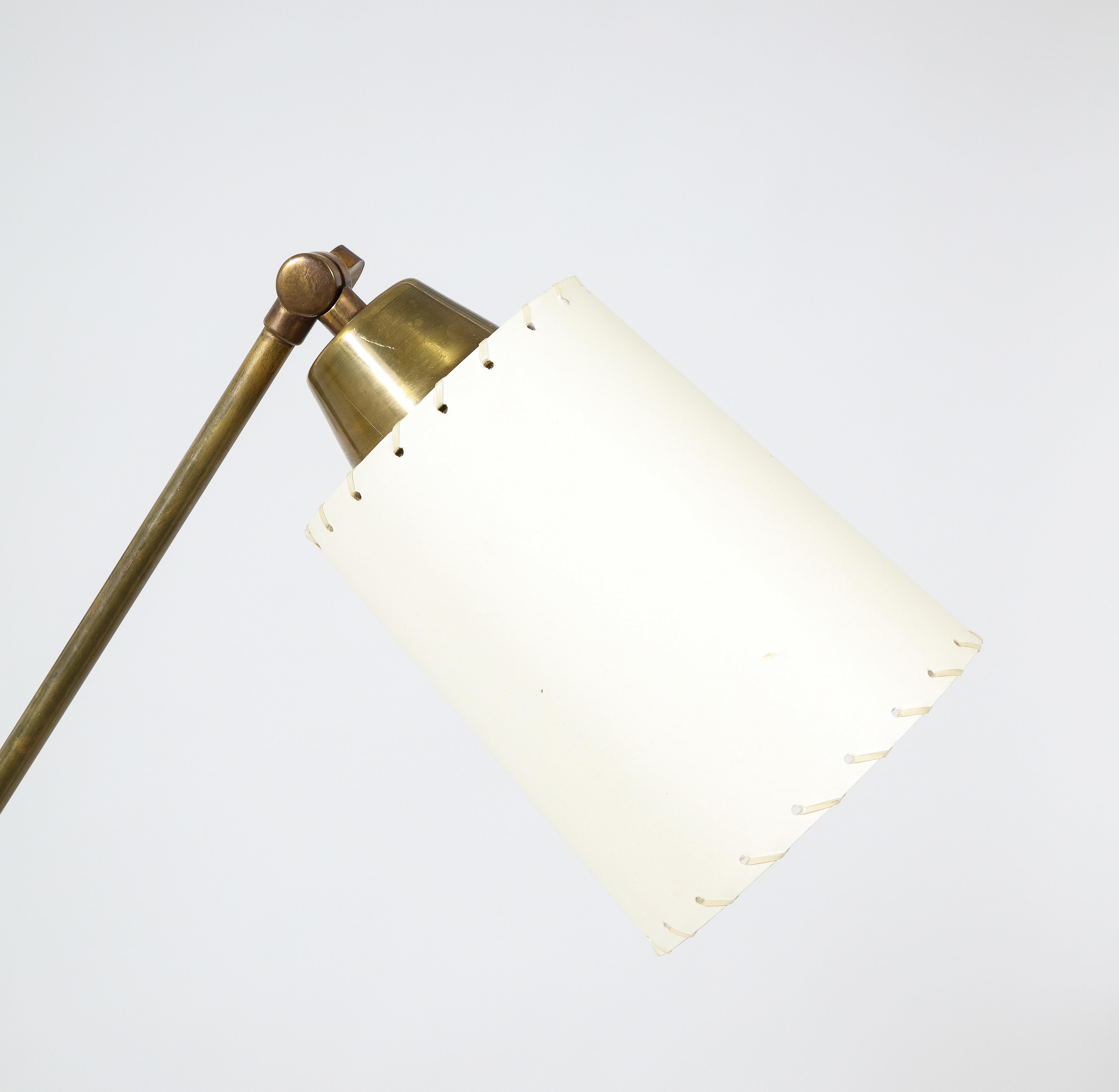 Tri Headed Floor Lamp by Jacques Adnet, France 1950's 5