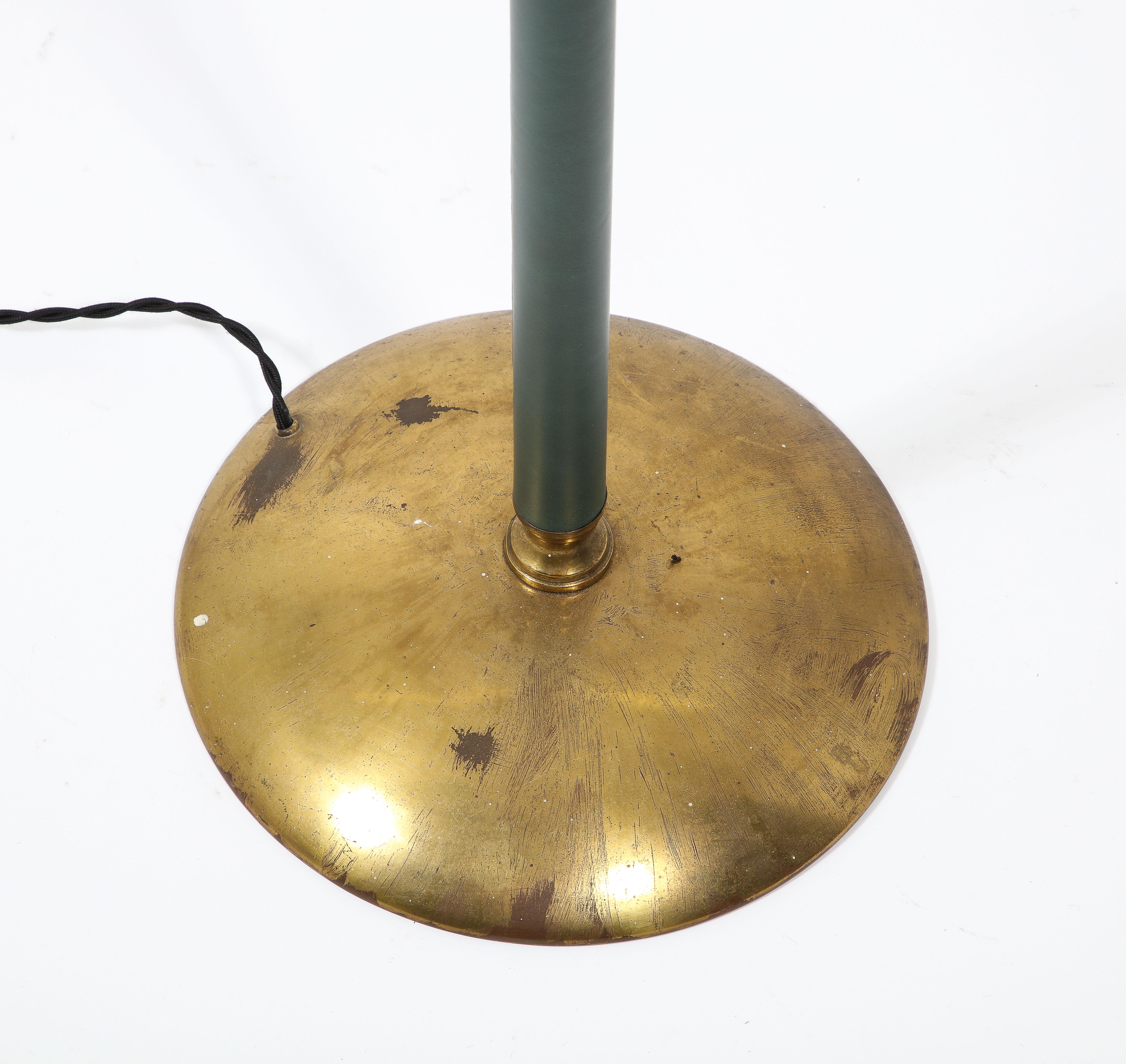 Tri Headed Floor Lamp by Jacques Adnet, France 1950's 12