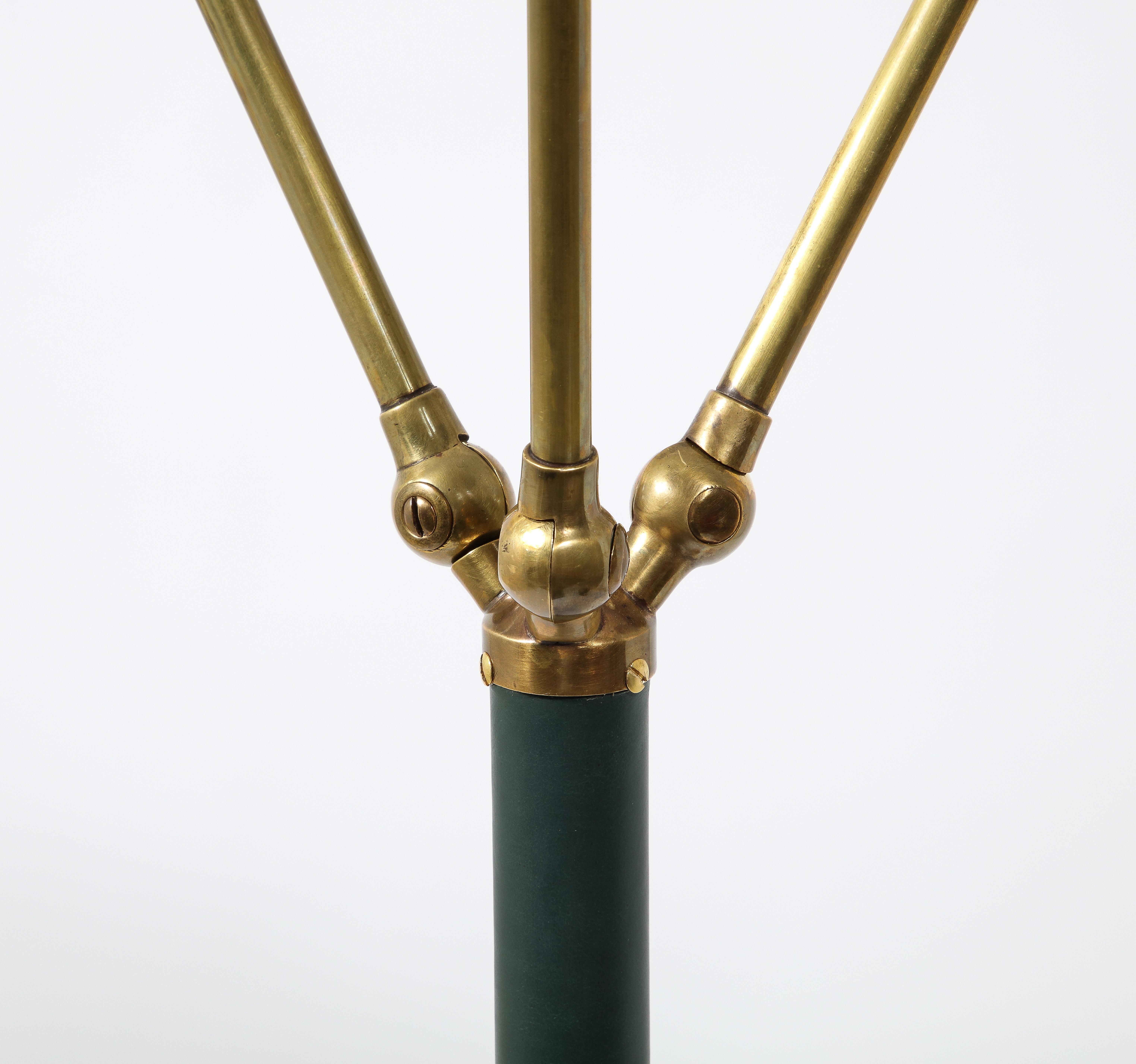 Modern Tri Headed Floor Lamp by Jacques Adnet, France 1950's