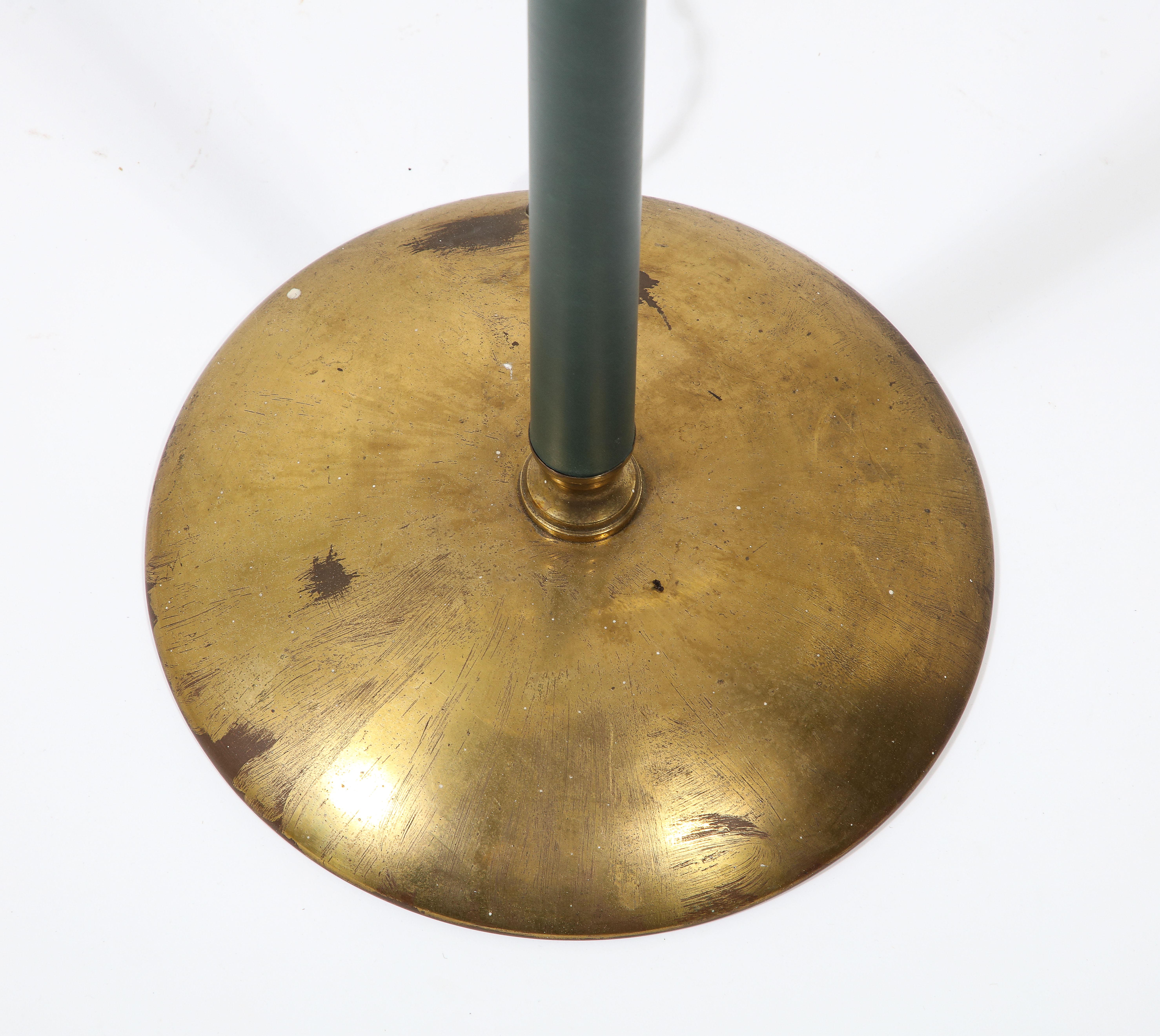 Tri Headed Floor Lamp by Jacques Adnet, France 1950's In Good Condition In New York, NY