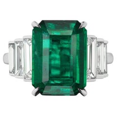 Tri- Layered Emerald and Diamond Ring