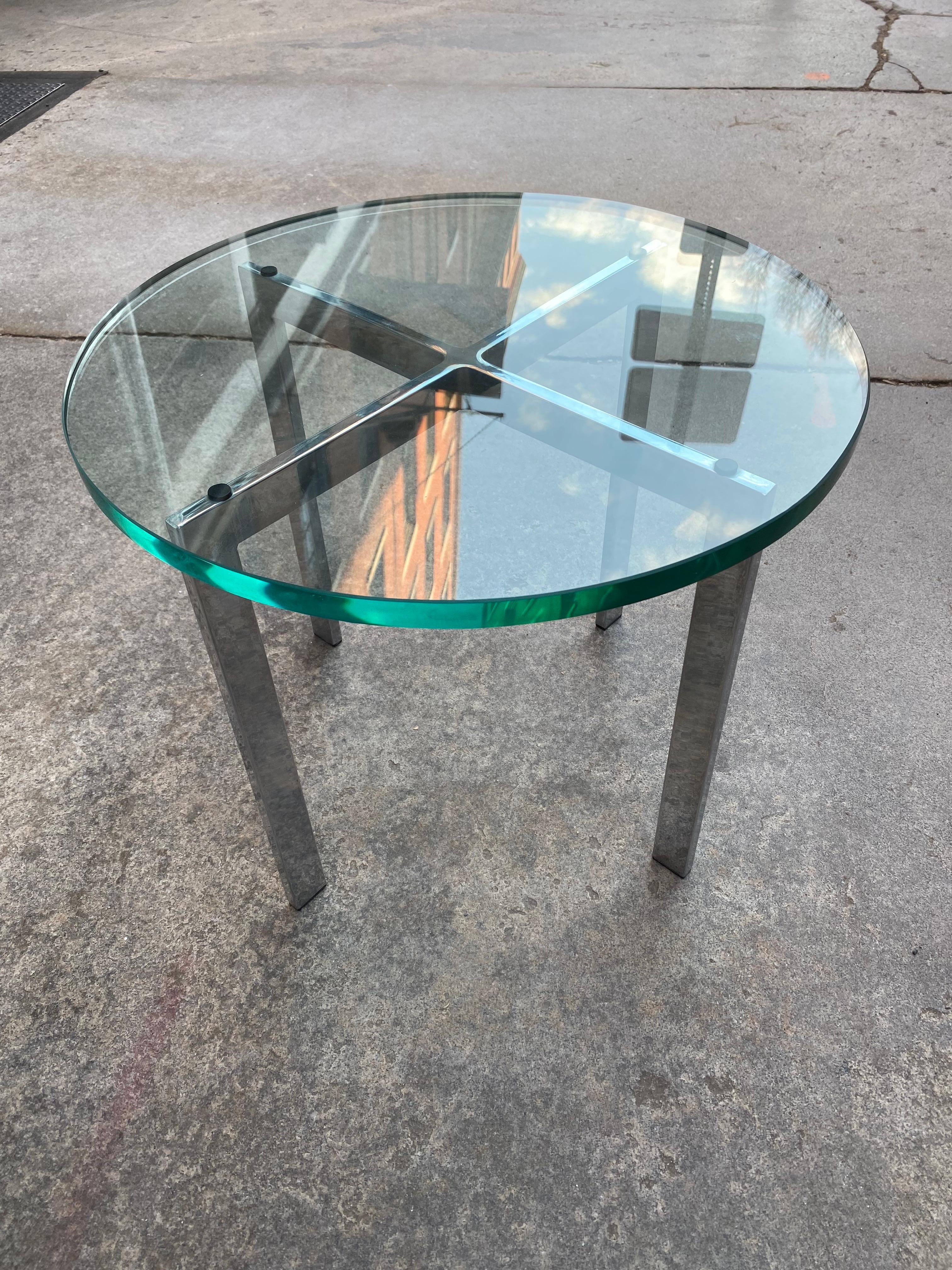 Mid-Century Modern Tri-Mark Barcelona Style Side Table