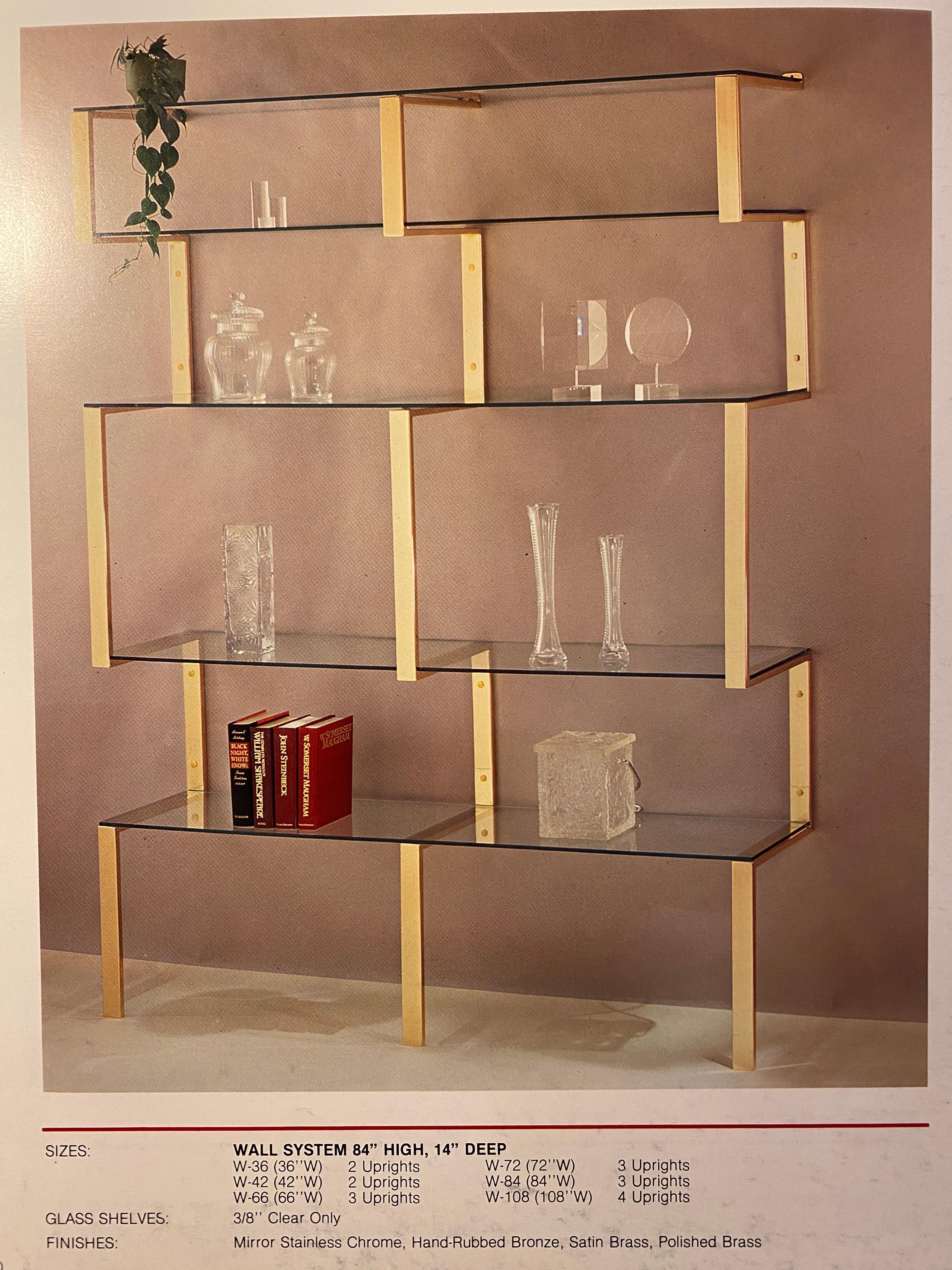 Tri-Mark Chrome and Glass Wall Shelf attributed to James Howell For Sale 4