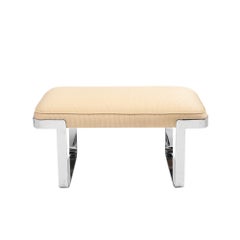 Banco Tri Designs, Cromo, Tapicería Crema