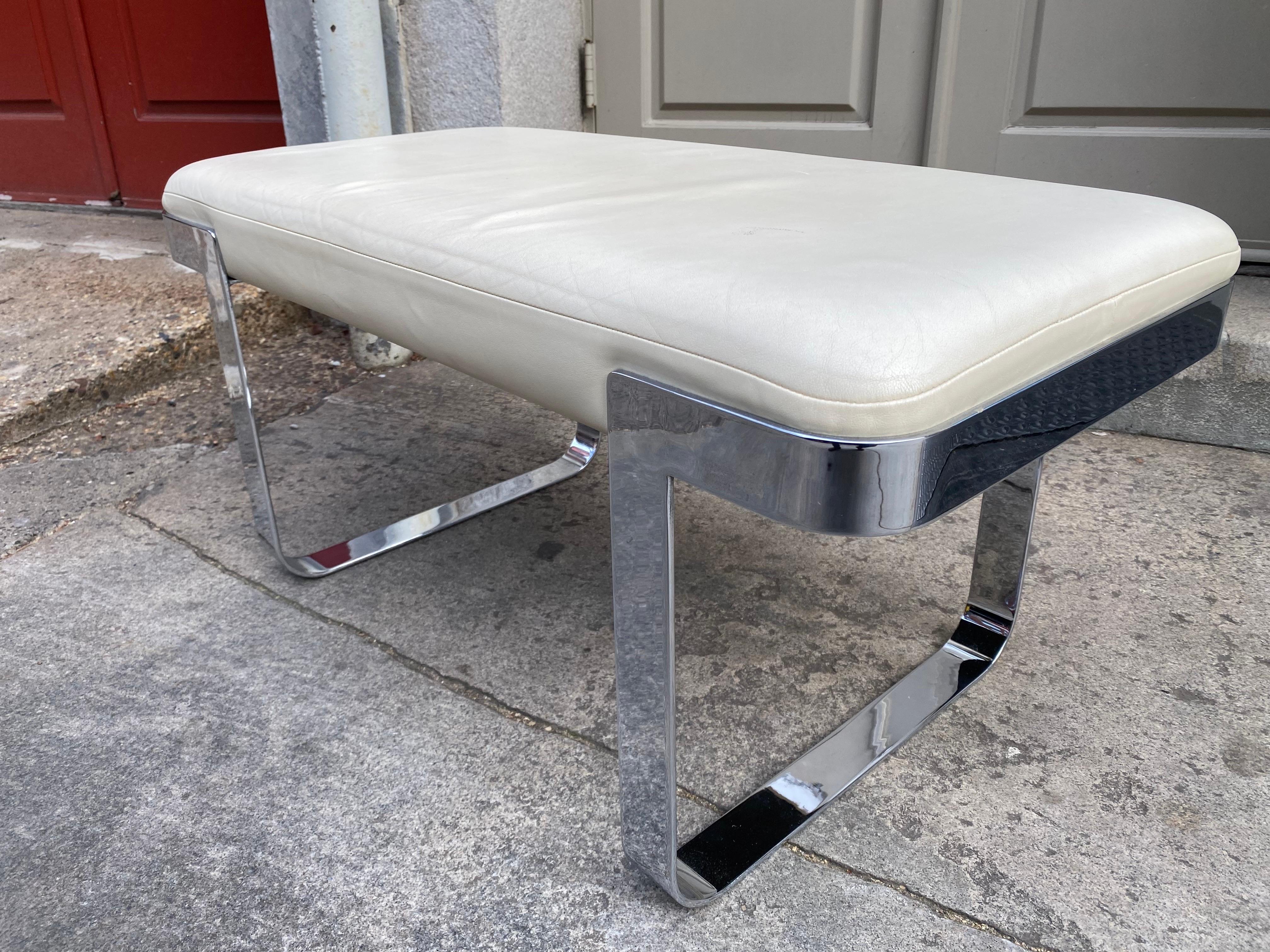 American Tri-Mark Leather and Chrome Bench