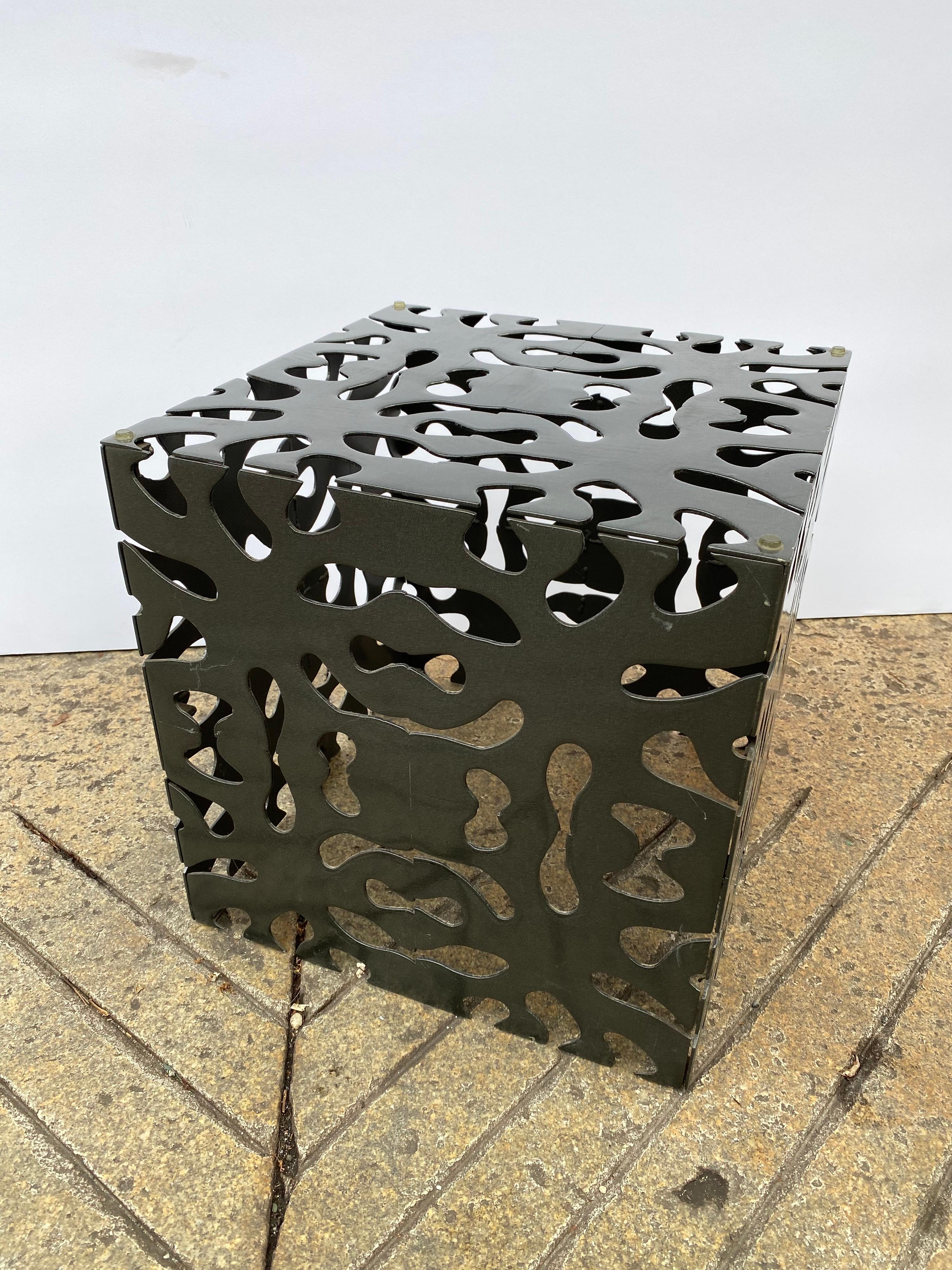 Tri-Mark Reticulated Metal Cube Table 1
