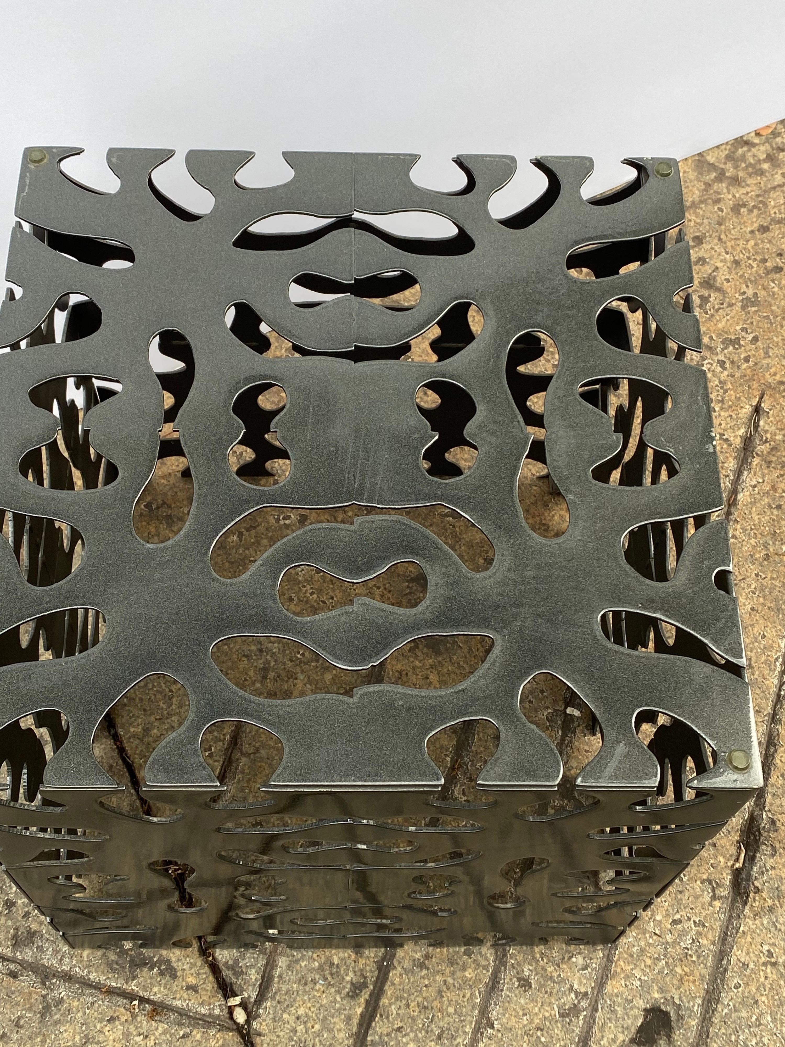 Tri-Mark Reticulated Metal Cube Table 2