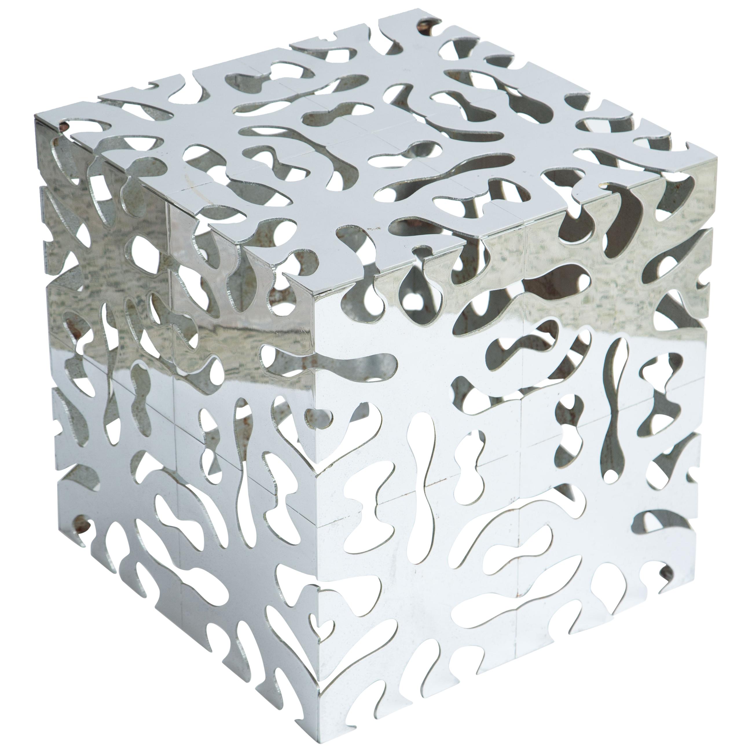 Tri Mark Reticulated Steel Cube Table