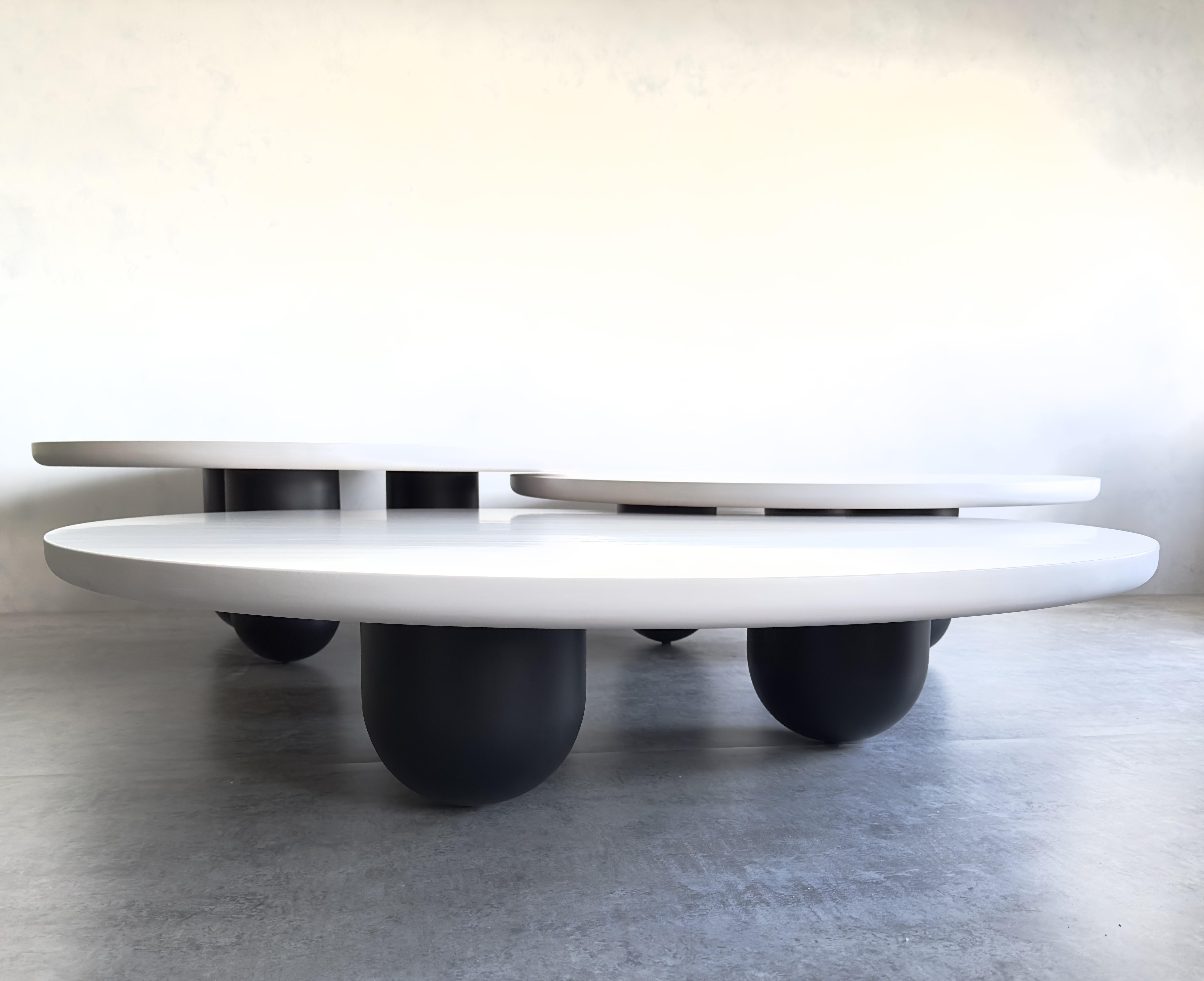 Modern Tri-Nesting Column Tables by MSJ Furniture Studio For Sale
