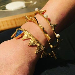Tri Pearl Bracelet in Gold