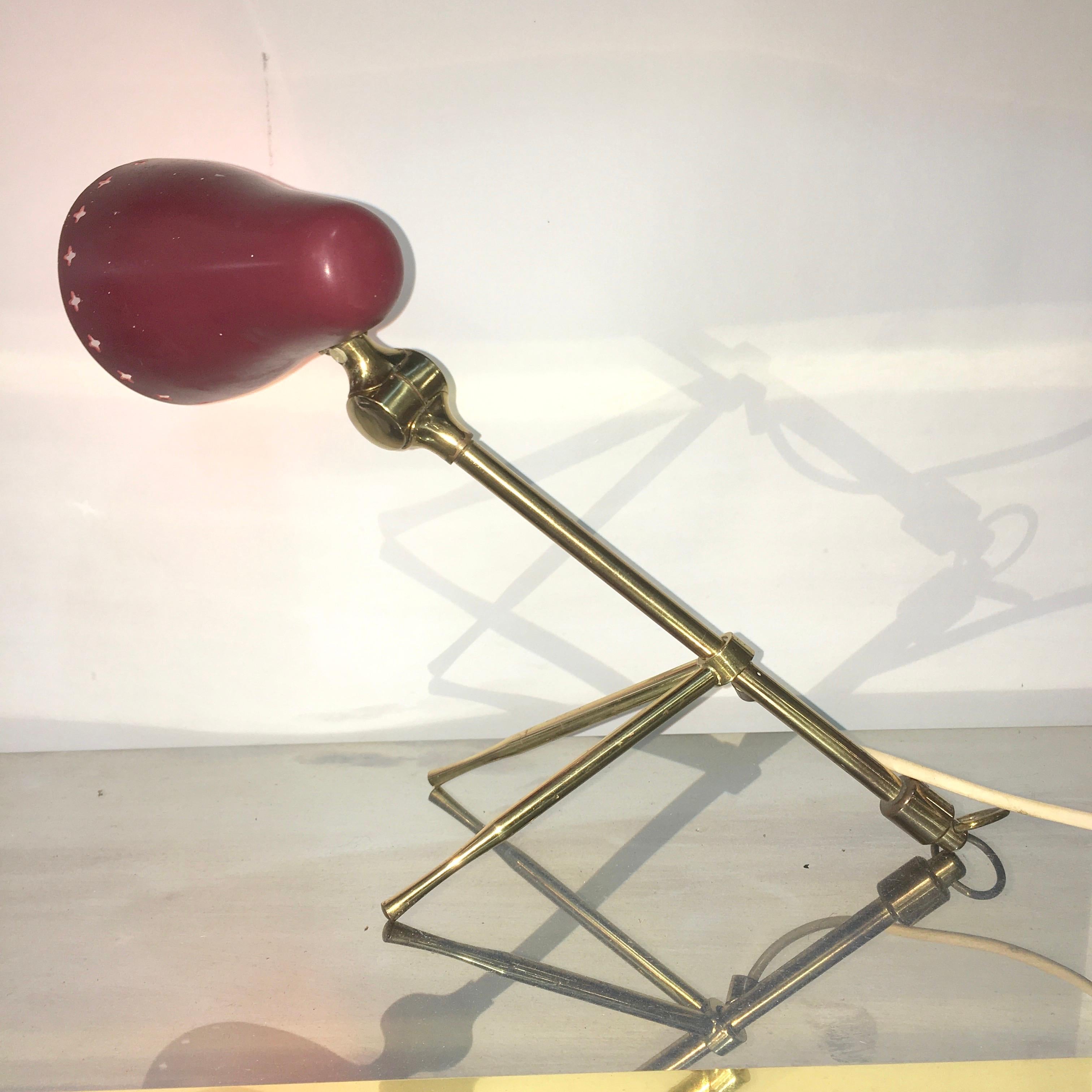 Mid-20th Century Tri-Pod Wall or Table Lamp by Falkenbergs Belysning For Sale