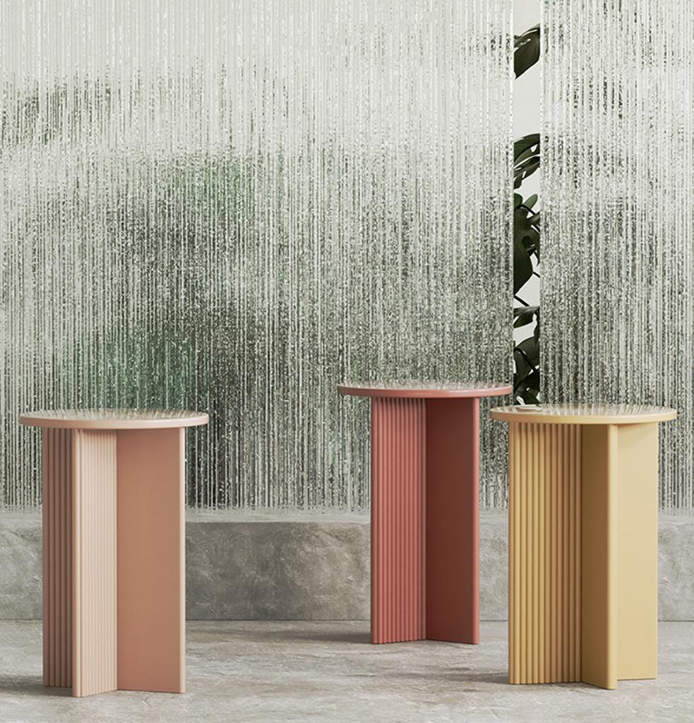 Tri coffee table easily adapts to many places and styles with its simple and sympathetic geometry. Its natural look and noble lines will complete your home.

We apply high gloss acrylic lacquer on our glossy coffee tables. Glossy lacquer and varnish