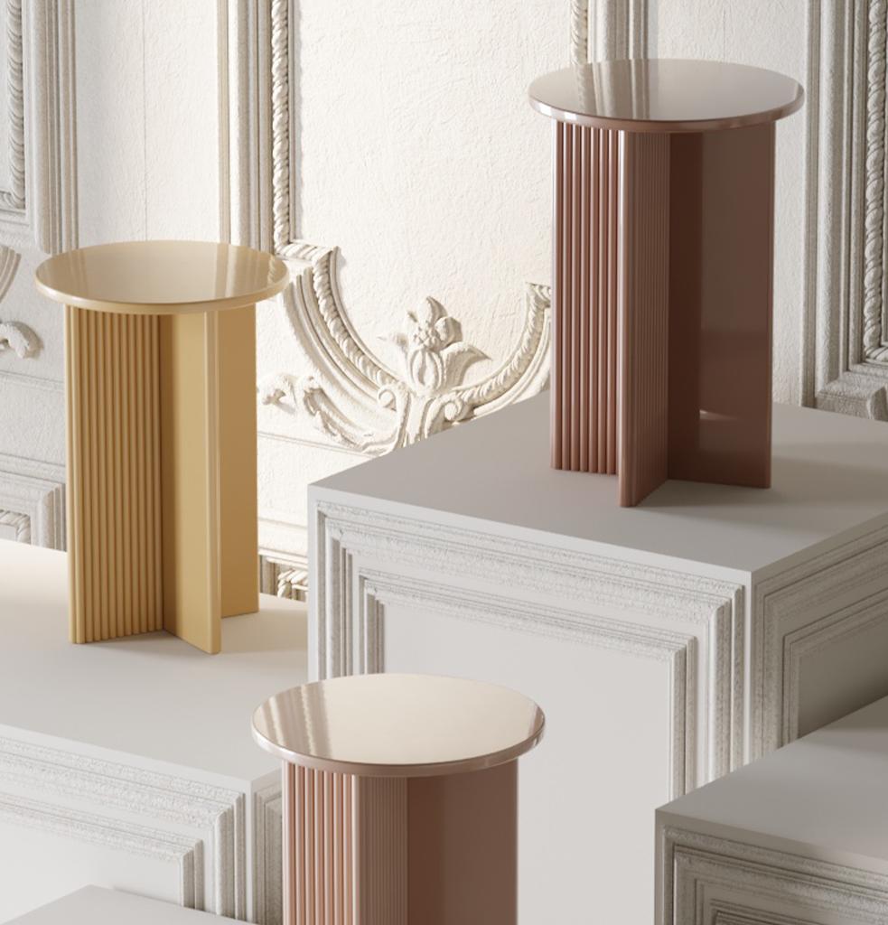 Mesa auxiliar Tri Rojo Susurro Lacado Brillante by Hermhaus Turco en venta