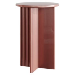 Tri Side Table Whispering Red Glossy Lacquered by Hermhaus