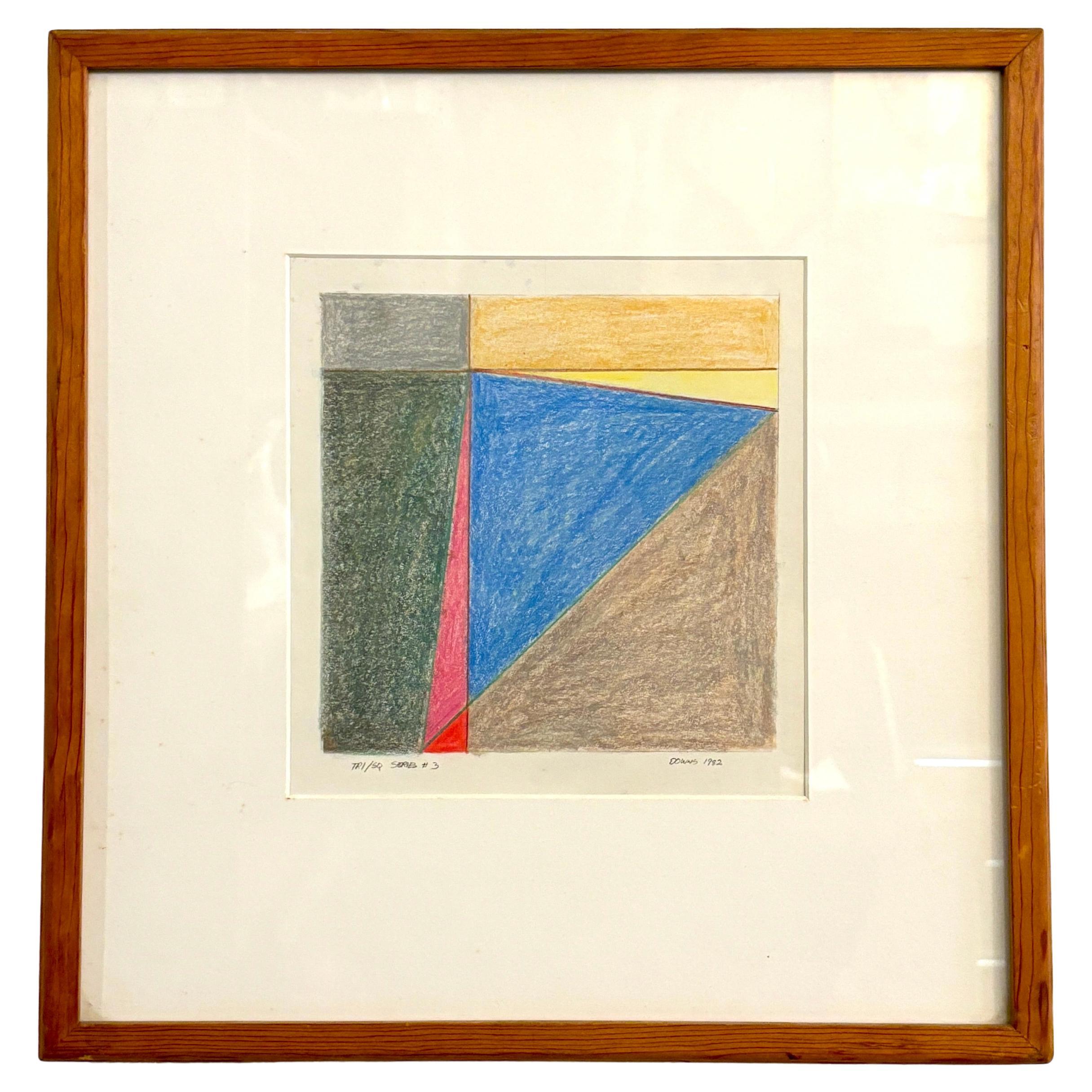 'Tri/Sq Series #3' by Terry Downs For Sale