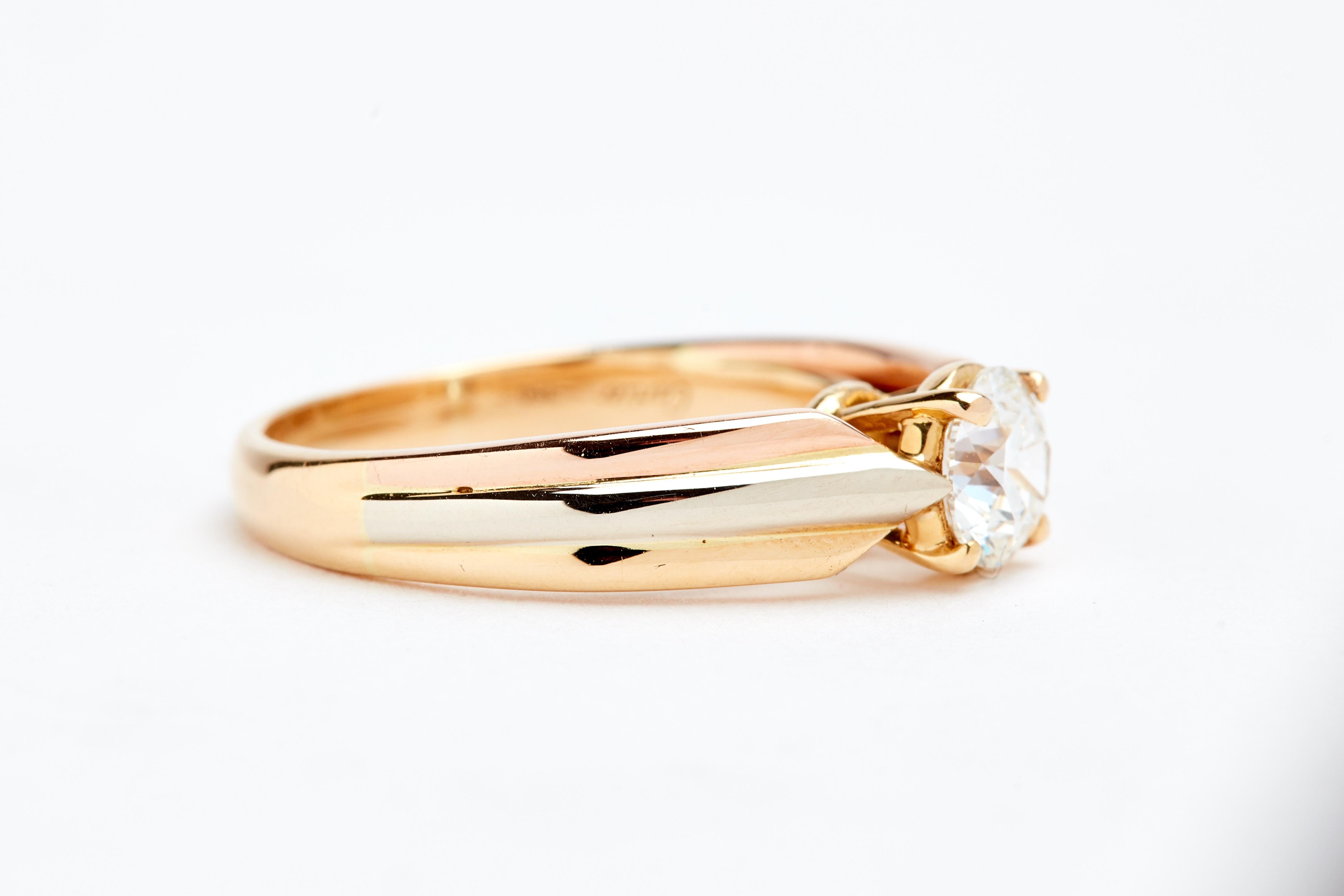 tri gold engagement rings