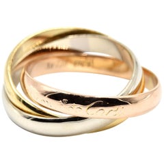 Tri-Tone Cartier Rolling Rings 18 Karat Gold