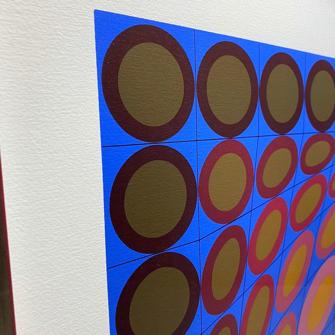 Ère spatiale Tirage sérigraphié Tri-Vega signé et numéroté par Victor Vasarely 1975