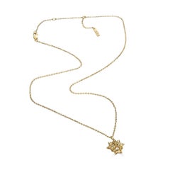 Tria Frame Diamond and 18 Karat Gold Necklace