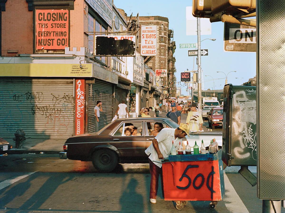 Fifty Cents on Delancey Street, 1985 by Tria Giovan - Portrait Photography