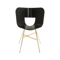 Sedia 4 gambe Tria Gold, seduta colore RAL di Colé Italia