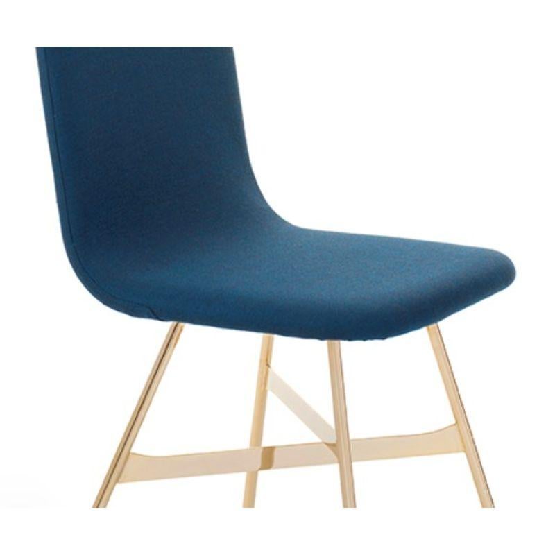 Italian Tria Gold Upholstered, Blu by Colé Italia For Sale