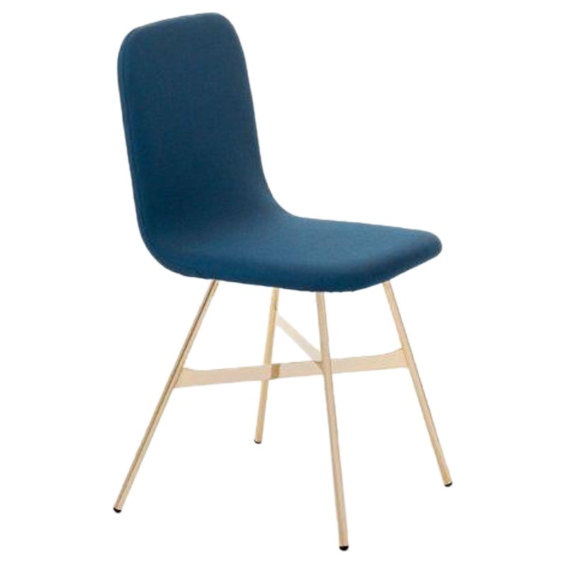 Tria Gold Upholstered, Blu by Colé Italia For Sale