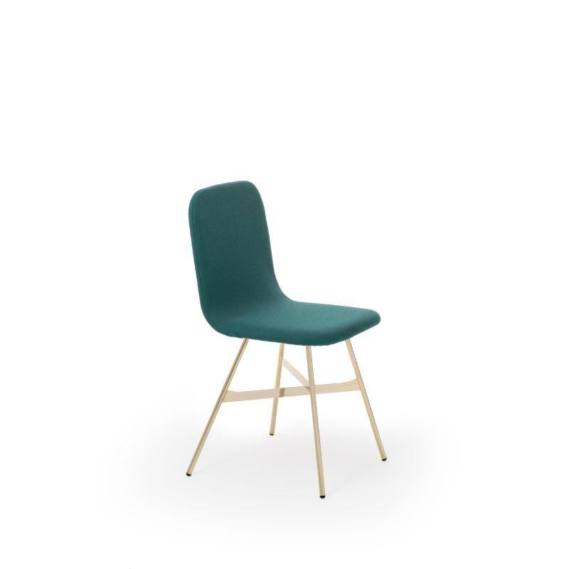 Tria Gold Upholstered, Lana Tide by Colé Italia with Lorenz & Kaz
Dimensions: H 82.5, D 52, W 58 cm
Materials: Plywood Chair; Golden Metal Legs, Upholstered Fabric C

Also Available: Tria; 3 Legs, with Cushion, Black, Gold, Simple, Stool,