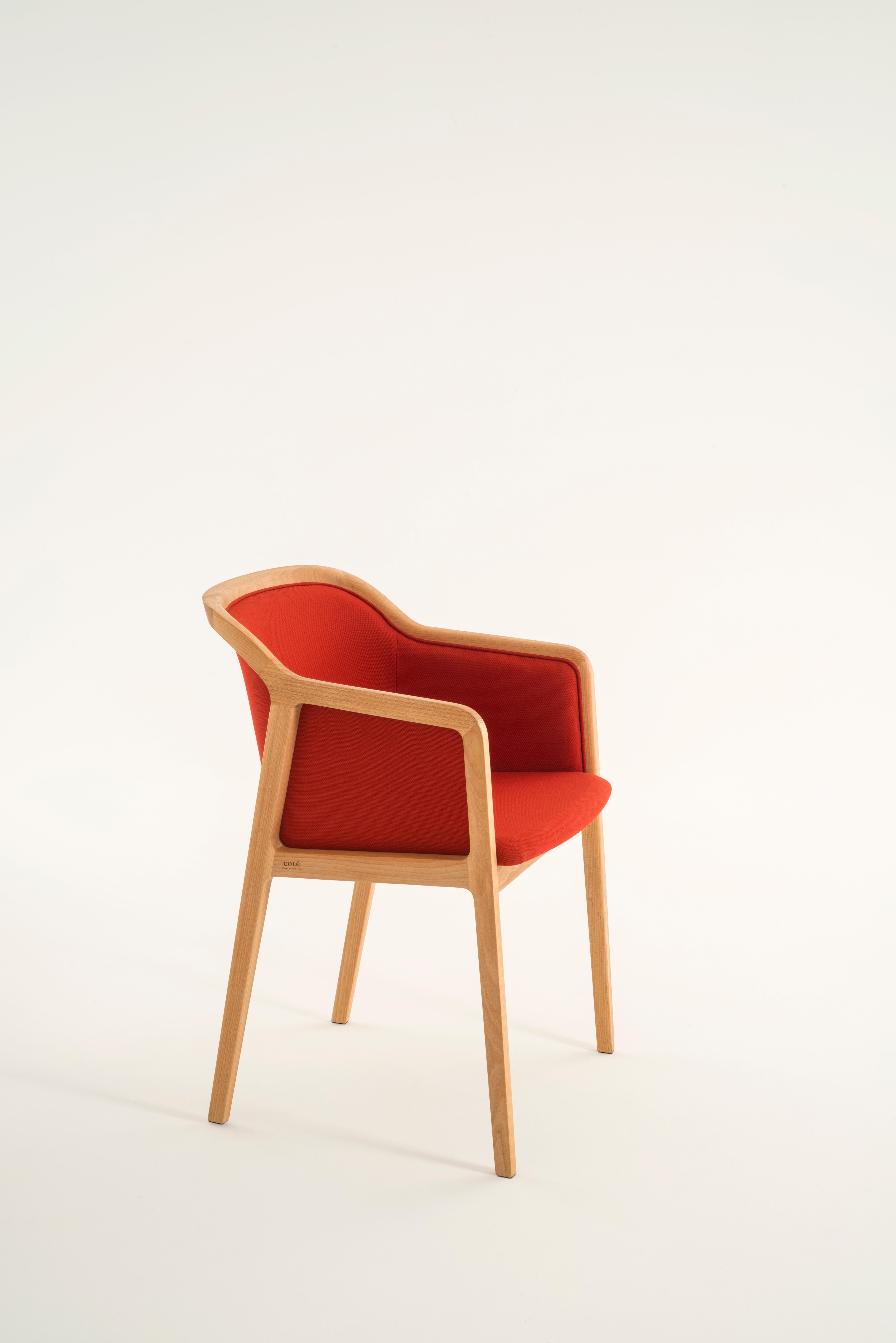 Tria Kiklos Round Table by Colé, Solid Oak Legs, Minimalist Design Icon For Sale 10