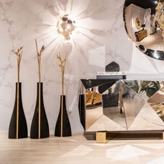 TRIA - Große dekorative Skulptur mit Lava-Finish