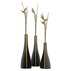 TRIA - Scultura decorativa di grandi dimensioni con finitura in lava