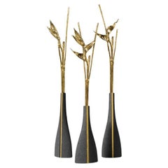 Tria - Large size Sculpture; Lava or Marble finish; Entryway Sculpture
