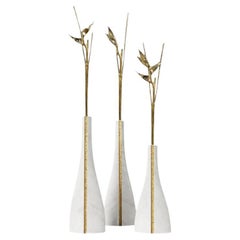 Tria – Monumental White Marble Sculpture for Refined Interiors