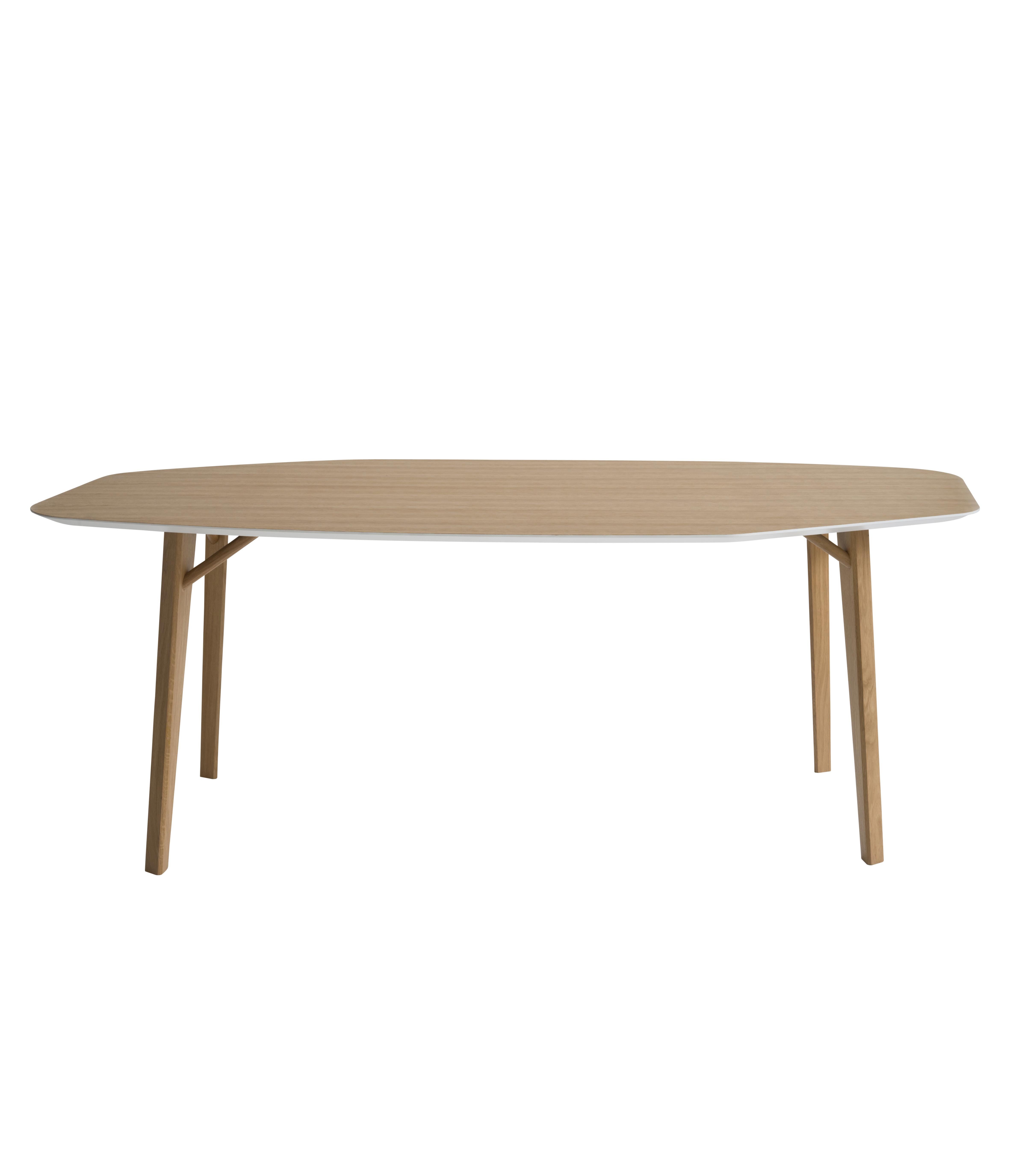 Tria Octa Table by Colé Italia with Lorenz + Kaz, 2012
Dimensions: H.75; Pentagonal top ø 140
Materials: Veneered, lacquered or ceramic top with rounded corners, accordingly lacquered on the back. 5 solid oak Legs. (Custom size top available upon