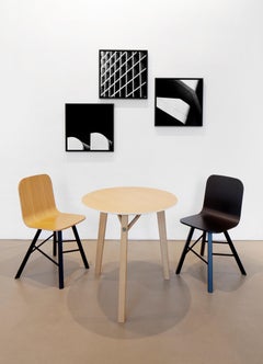 Tria Simple Chair, Black Oak, Minimalist Design Icon Inspired to Graphic Art