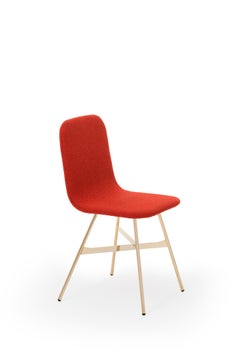 Tria Simple Chair, Golden Legs, Minimalist Design Icon Inspired to Graphic Art