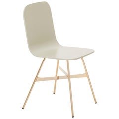 Tria Simple Chair, Golden Legs, Minimalist Design Icon Inspired to Graphic Art