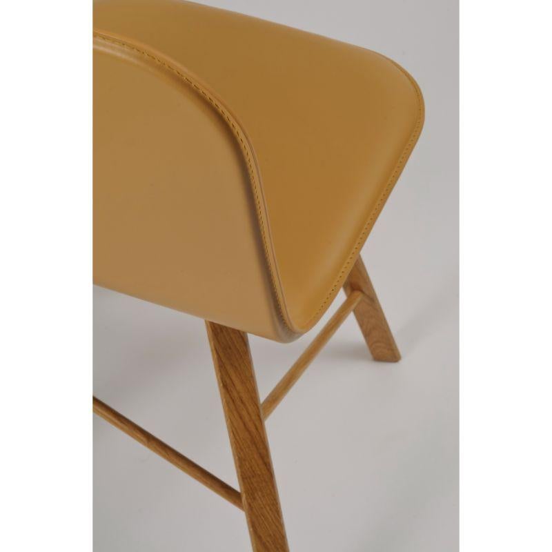 Tria Einfacher Stuhl gepolstert, Naturleder und Eichenholzbeine von Colé Italia im Zustand „Neu“ im Angebot in Geneve, CH