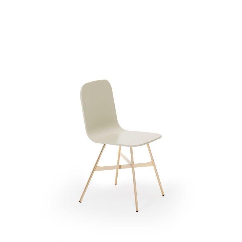 Tria Simple Gold, RAL Color Seat by Colé Italia with Lorenz & Kaz (Legno_White)
Dimensions: H 82.5, D 52, W 58 cm
Materials: Plywood Chair; Golden Metal Legs

Also Available: Tria; 3 Legs, with Cushion, Black, Gold, Simple, Stool, Upholstered,