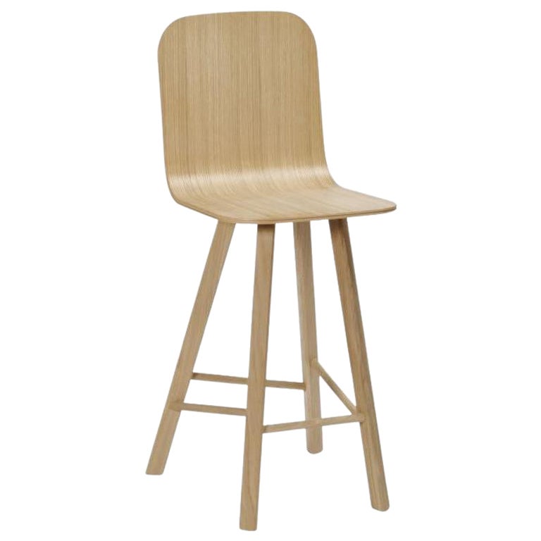 Taburete Tria, respaldo alto, roble by Colé Italia