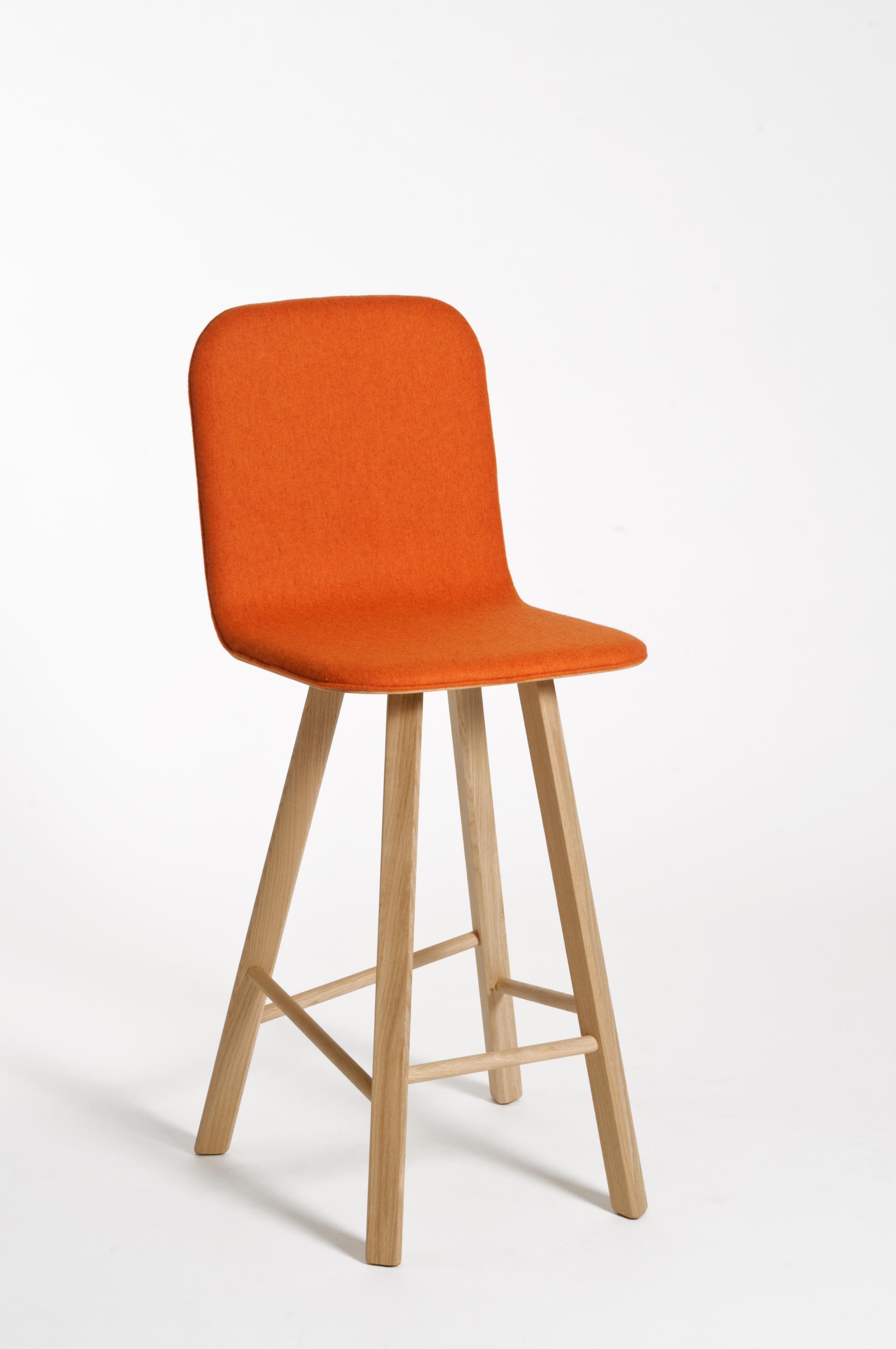 Tria Stool Leather by Colé, Minimalist Design Icon Inspired to Graphic Art For Sale 1