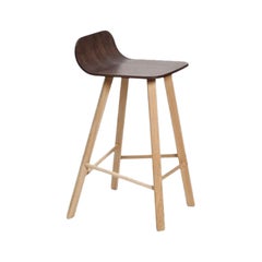 Tabouret Tria, dossier bas, café par Colé Italia
