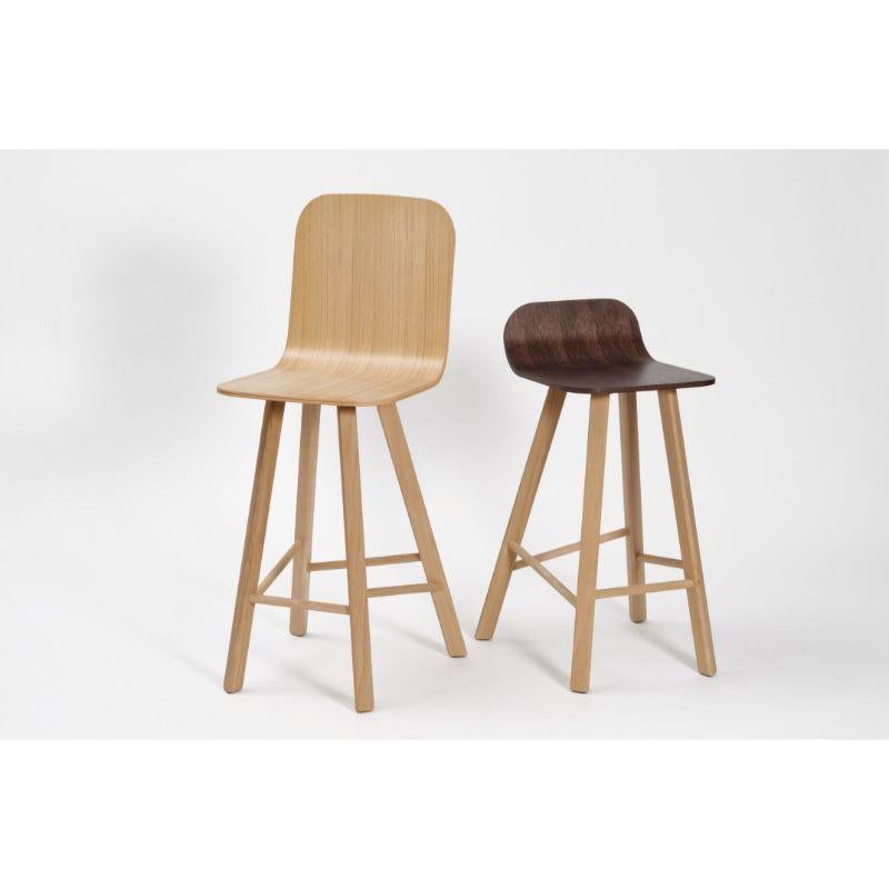 Tria Stool, Low Back, Leather Antrazite by Colé Italia In New Condition For Sale In Geneve, CH