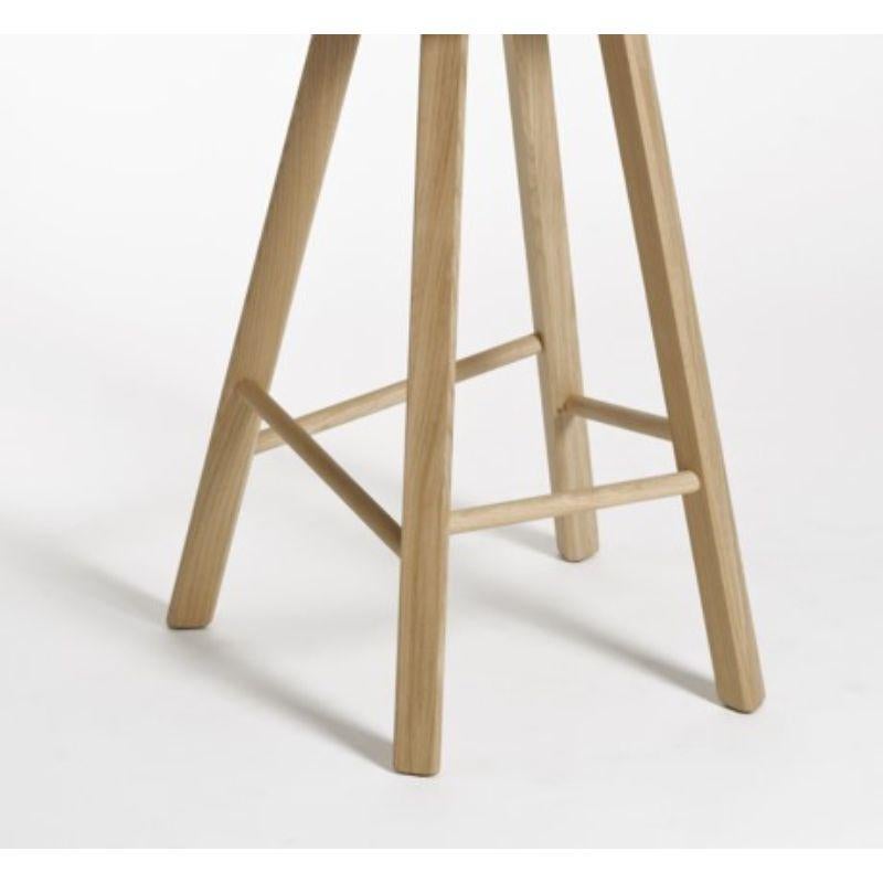 Taburete Tria, respaldo bajo, cuero negro by Colé Italia Italiano en venta