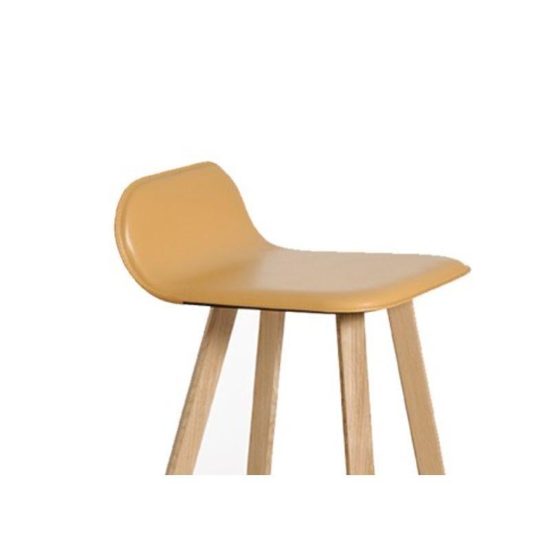 Tria Stool, Low Back, Natural Leather by Colé Italia In New Condition For Sale In Geneve, CH
